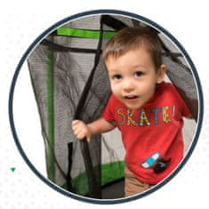 slomart trampolin za otroke z varnostnim ohišjem aktive 122 x 184 x 122 cm