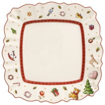 Villeroy & Boch Božični kvadratni solatni krožnik iz kolekcije TOY'S DELIGHT