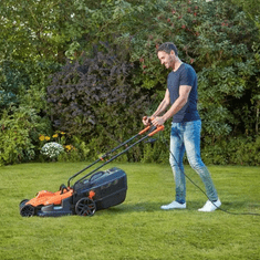 Black+Decker ELEKTRIČNA KOSILNICA Z ROČAJI, 1600 W, 38 CM BEMW471BH