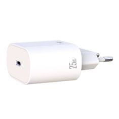XO L91EU 25W omrežni polnilnik + kabel USB-C (bela)