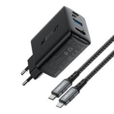 AceFast A17 omrežni polnilec, 65W GaN + kabel USB-C (črn)