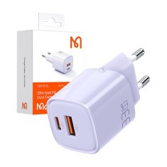 Mcdodo GaN 33W omrežni polnilec CH-0155 USB-C, USB-A (vijolična)