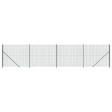 Vidaxl Mrežna ograja s prirobnico zelena 2,2x10 m
