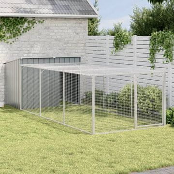 shumee Pasja uta z izhodom antracitna 153x396x110 cm pocinkano jeklo