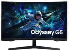 Samsung Odyssey G5 G55C gaming monitor, 81,28cm (32), QHD, VA, 165Hz (LS32CG552EUXEN) - odprta embalaža