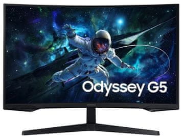 Samsung Odyssey G5 G55C gaming monitor, 68,58cm (27), QHD, VA, 165Hz (LS27CG552EUXEN)