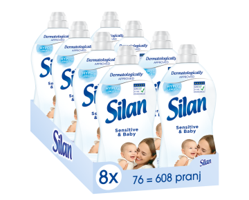 Silan Sensitive & Baby mehčalec, 76 pranj, 8/1