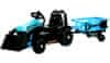 Noah Otroški daljinski upravljalnik TRAK-SX-2-Blue na baterijski pogon za traktor s prikolico
