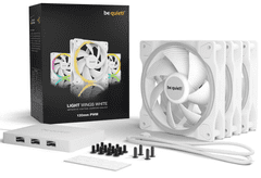 Be quiet! Pure Wings 3 ventilator, 120mm, 4-pin, RGB, PWM, bel, 3 kosi (BL100)