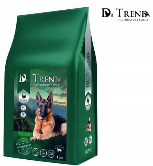 Dr.Trend ACTIVE suha hrana za pse s puranom 15 kg