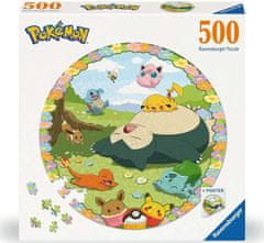 Ravensburger Okrogla sestavljanka Cute Pokemon 500 kosov