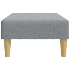 Greatstore Stolček za noge svetlo siv 77x55x31 cm blago