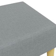 Vidaxl Stolček za noge svetlo siv 77x55x31 cm blago