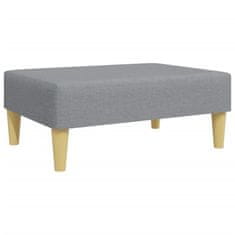 Greatstore Stolček za noge svetlo siv 77x55x31 cm blago
