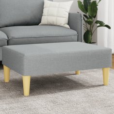 Vidaxl Stolček za noge svetlo siv 77x55x31 cm blago