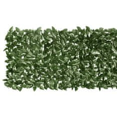 Greatstore Balkonsko platno s temno zelenim listjem 200x75 cm