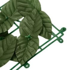 Greatstore Balkonsko platno s temno zelenim listjem 200x75 cm