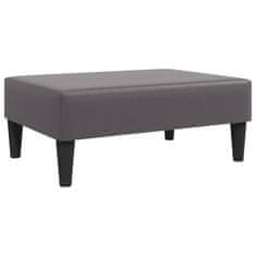 Greatstore Stolček za noge siv 77x55x31 cm umetno usnje
