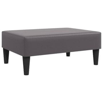 Vidaxl Stolček za noge siv 77x55x31 cm umetno usnje
