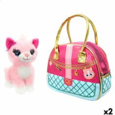 slomart plišasta igrača funville cutekins torbica mačka 20 x 19 x 14 cm (2 kosov)