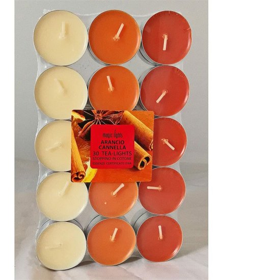 BigBuy Dišeče sveče Magic Lights Orange Cinnamon Wax