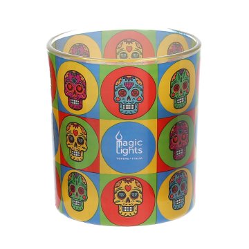 BigBuy Sveča Magic Lights lobanja (7,5 x 8,4 cm)