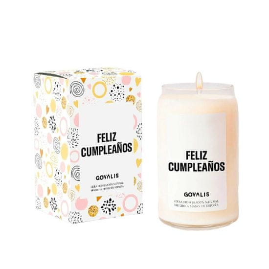 NEW Dišeča svečka GOVALIS Feliz Cumpleaños (500 g)