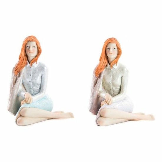 DKD Home Decor Dekorativna figura DKD Home Decor 15 x 18 x 19,5 cm Lady Resin Romantic (2 kosa)