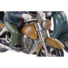 DKD Home Decor Dekorativna slika DKD Home Decor 27 x 10 x 24 cm Rdeča modra Motorno kolo Rumena Vintage pes (2 enoti)