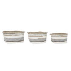 DKD Home Decor Košarica komplet DKD Home Decor Bombažna juta (36 x 30 x 24 cm)