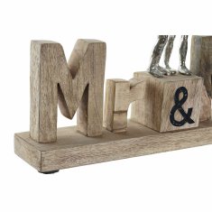 DKD Home Decor Dekorativna figura DKD Home Decor Gospod in gospa srebrni aluminij (51 x 7,5 x 28 cm)
