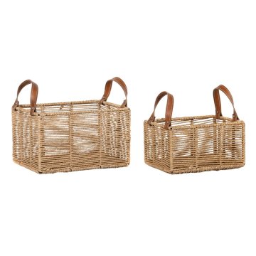 DKD Home Decor Košarica komplet DKD Home Decor Metal Rope Boho (36 x 27 x 33 cm) (36 x 27 x 20 cm)