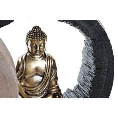 DKD Home Decor Dekorativna figura DKD Home Decor Black Golden Buddha Oriental 20,8 x 6 x 18,5 cm (2 enoti)