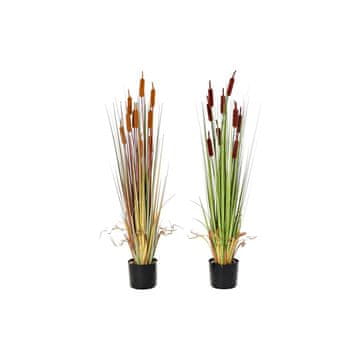 DKD Home Decor Okrasna rastlina DKD Home Decor Polietilen Zelena Burgundija PVC 40 x 40 x 120 cm Gorčica (2 enoti)