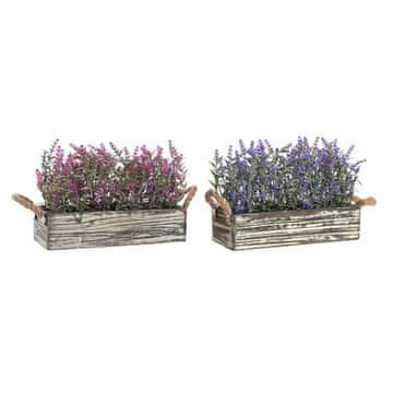 DKD Home Decor Okrasna rastlina DKD Home Decor 30 x 12 x 21 cm les lila polietilen fuksija (2 enoti)