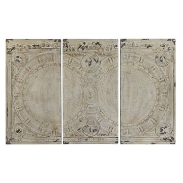 DKD Home Decor Stenska dekoracija DKD Home Decor Beige Neoclassical 178 x 4 x 112 cm (3 kosi)