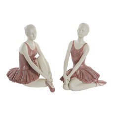 DKD Home Decor Dekorativna figura DKD Home Decor Romantična baletna plesalka 16 x 11 x 17 cm (2 enoti)