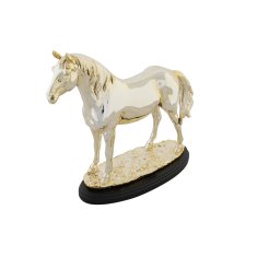 DKD Home Decor Dekorativna figura DKD Home Decor Konj črna zlata smola (30 x 11,5 x 26 cm)