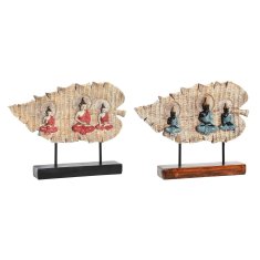 DKD Home Decor Dekorativna figura DKD Home Decor 38 x 6 x 29,5 cm Rdeča Buda Zelena Orientalska (2 enoti)
