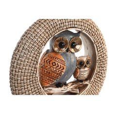 DKD Home Decor Dekorativna figura DKD Home Decor 16,5 x 6 x 25,5 cm bež sova modra boho (2 enoti)