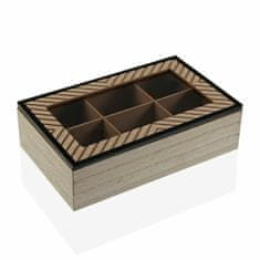 Versa Okrasna škatla Versa Cohen Wood Minimalistični MDF Wood (17 x 7 x 24 cm)