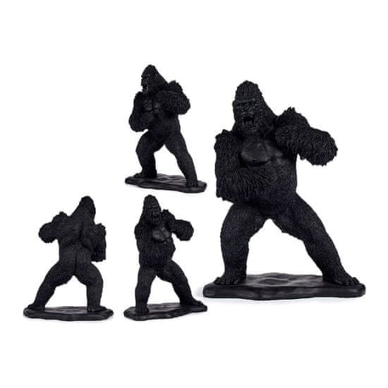 Gift Decor Dekorativna figura Gorila Črna smola (25,5 x 56,5 x 43,5 cm)