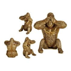 slomart okrasna figura gorila 9 x 18 x 17 cm zlat