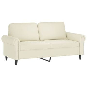 Vidaxl Kavč dvosed krem 140 cm žamet