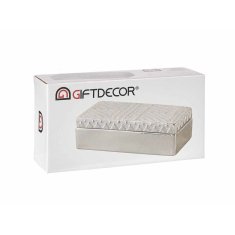 Gift Decor Škatlica za nakit Keramika srebrna (10,2 x 6,3 x 20,5 cm)