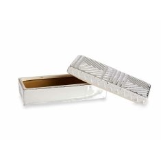 Gift Decor Škatlica za nakit Keramika srebrna (10,2 x 6,3 x 20,5 cm)