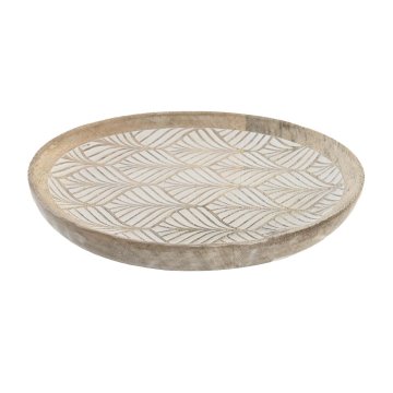 DKD Home Decor Valet Tray DKD Home Decor 20,5 x 20,5 x 2,5 cm Naravni mangov les List rastline Urban