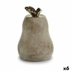DKD Home Decor Dekorativna figura Siva cementna hruška (15 x 20,5 x 15 cm) (6 enot)
