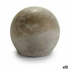 slomart okrasna figura siva cement sferă (10 x 10 x 10 cm) (12 kosov)