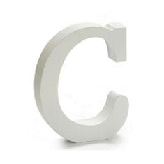 DKD Home Decor Črka C Les bela (2 x 16 x 14,5 cm) (24 enot)